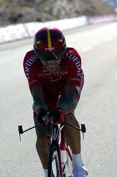 Maxime Monfort (Cofidis) never goes too far away from his power gel.