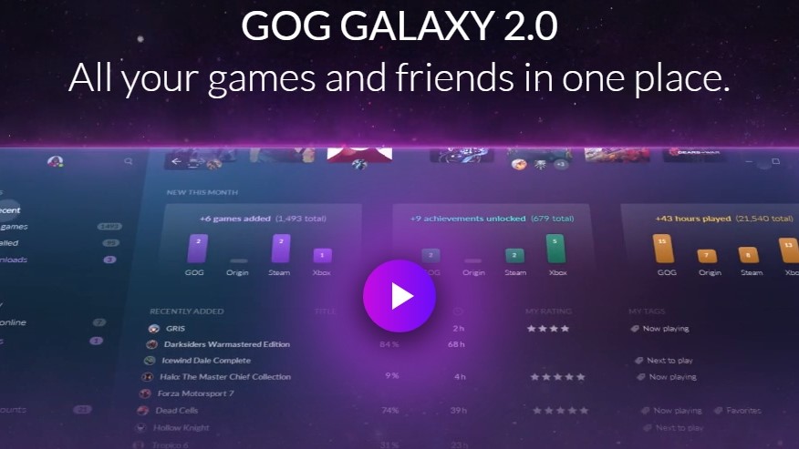 gog galaxy 2.0 playstation
