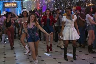 Gracie Lawrence, Alyah Chanelle Scott, Pauline Chalamet, Amrit Kaur in 'Sex Lives of College Girls' season 3