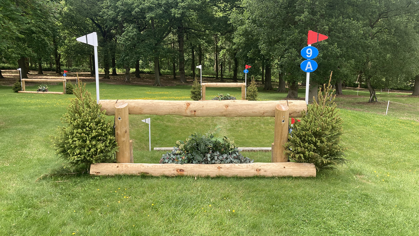 Bramham Horse Trials cross-country course: fence 9a