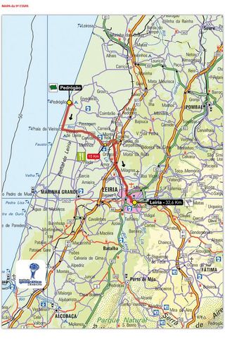 2010 Volta a Portugal stage 9 map