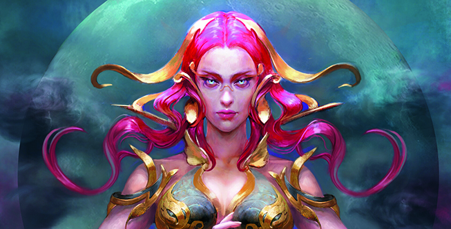 Explore silhouettes for your characters; A female character with flowing pink hair
