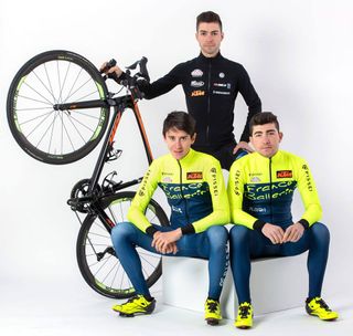 Giovanni Visconti with two of his younger Neri Sottoli-Selle Italia-KTM teammates