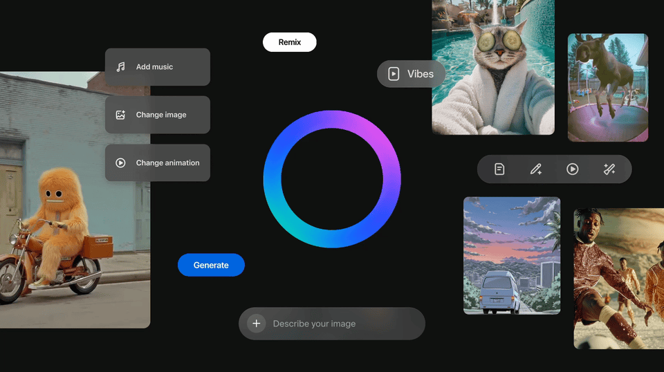 A screenshot of Meta Vibes inside the Meta AI app