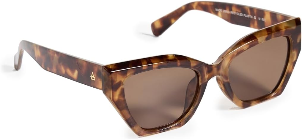 AIRE, Aire Women&#039;s Persei Sunglasses, Dark Tort, Brown, Print, One Size