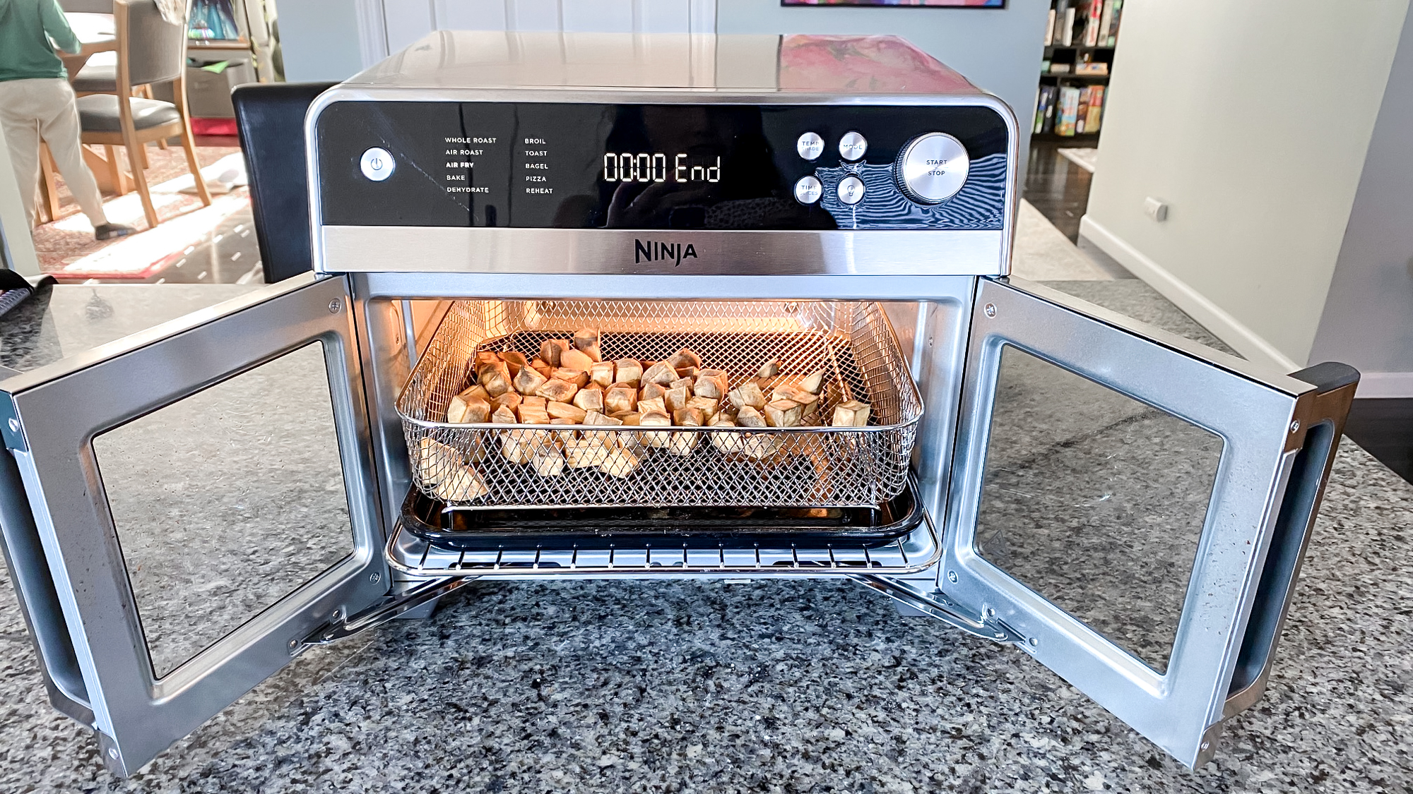 Ninja French Door Premier Air Fryer on a kitchen counter