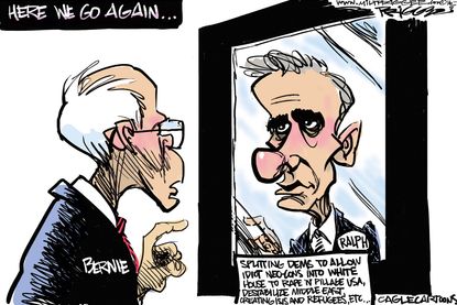 Political Cartoon U.S. bernie Nader 2016