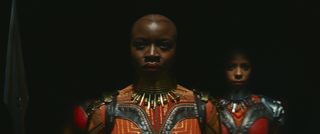 Danai Gurira as Okoye in Marvel Studios' Black Panther: Wakanda Forever. Photo courtesy of Marvel Studios. Â© 2022 MARVEL.