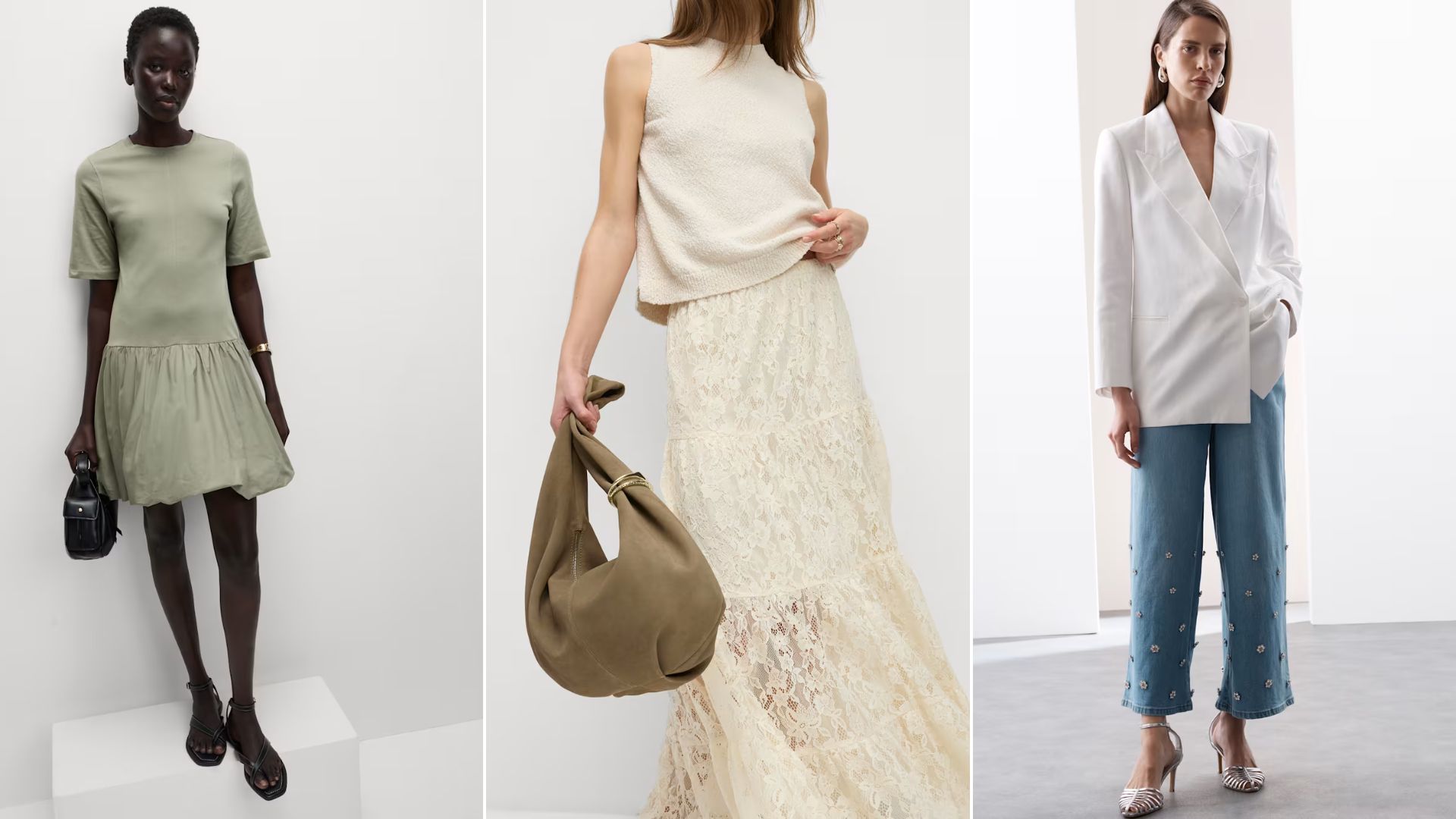 M&S clothing on three different models