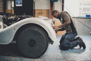 Craftsman builds car at Morgan Motor Company factory