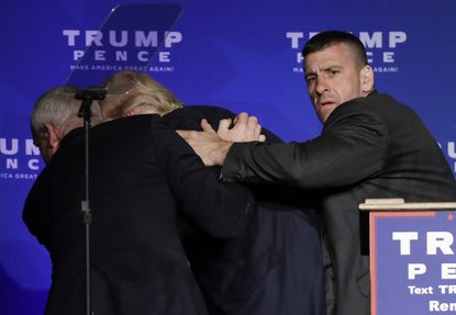 Trump rushed off Nevada rally stage by Secret Service