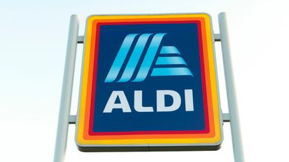 An Aldi store sign on September 5,
