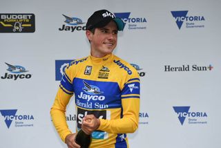 Peter Kennaugh in the race lead after stage one of the Herald Sun Tour