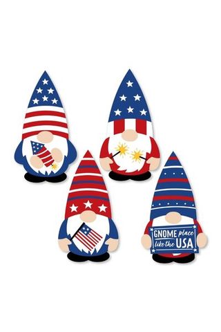 Big Dot of Happiness Patriotic Gnomes cut out