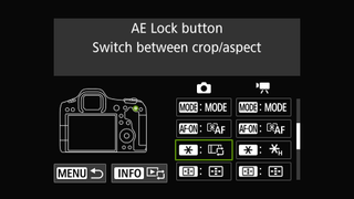 Menu screens from EOS camera showing custom control options