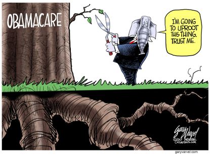 Political Cartoon U.S. Obamacare GOP Health care AHCA