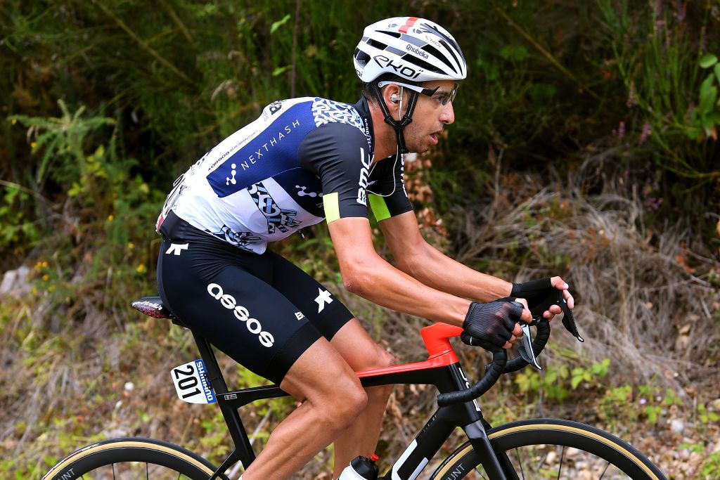 ALTU DEL GAMONITEIRU SPAIN SEPTEMBER 02 Fabio Aru of Italy and Team Qhubeka Nexthash competes during the 76th Tour of Spain 2021 Stage 18 a 1626km stage from Salas to Altu dEl Gamoniteiru 1770m lavuelta LaVuelta21 on September 02 2021 in Altu dEl Gamoniteiru Spain Photo by Tim de WaeleGetty Images