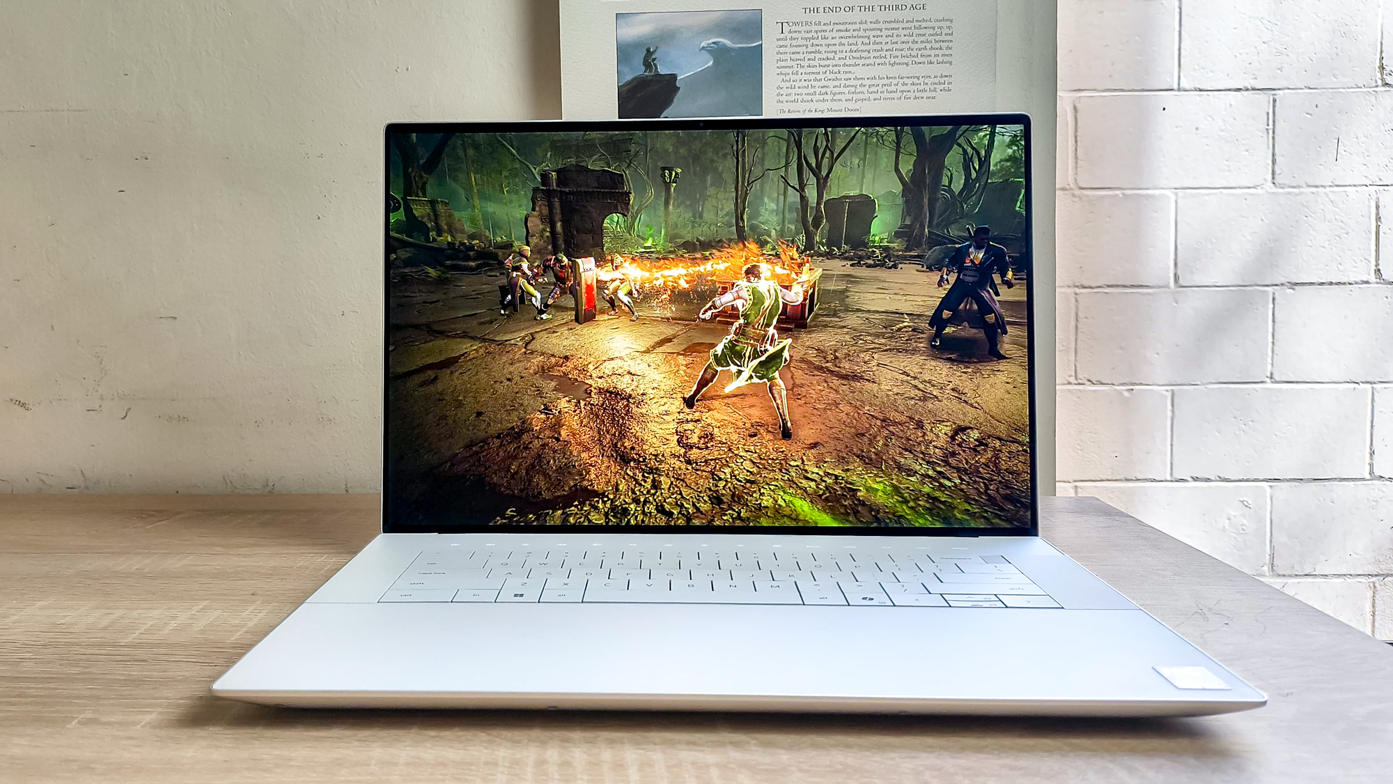 Dell 16 Premium review unit on a desk