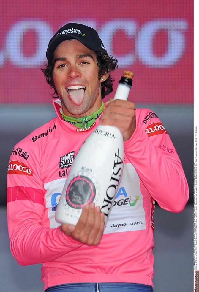 Michael Matthews inherited the maglia rosa from his Orica-GreenEdge teammate