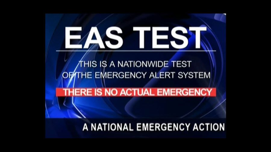 Test alert. EAS Emergency Alert System. Emergency Alert System