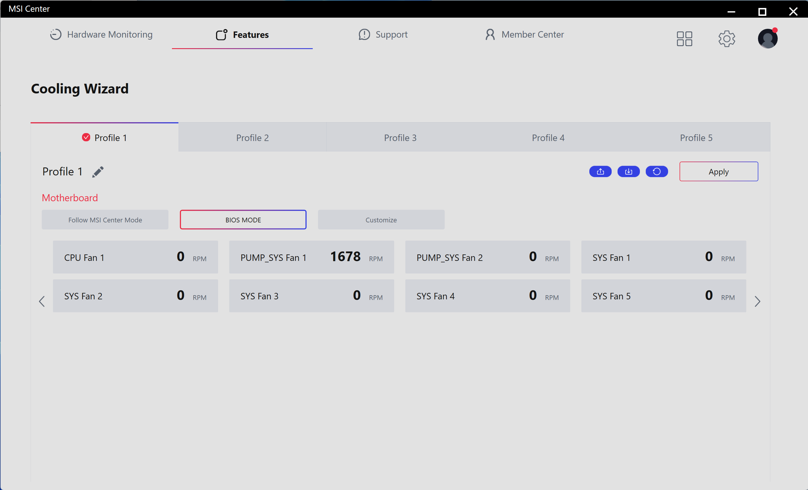 MSI MPG X870E Edge Ti Wifi - MSI Center