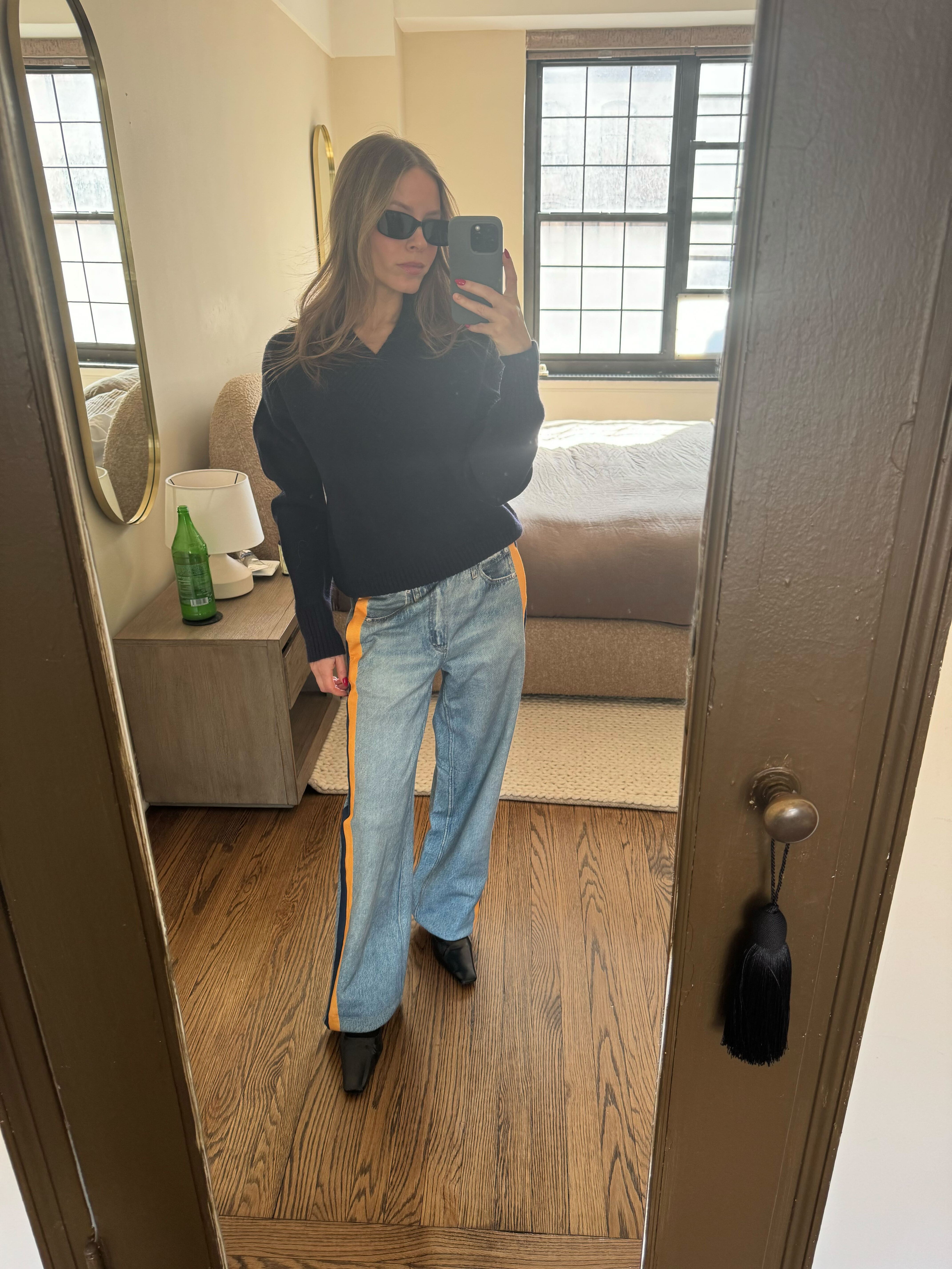 nikki wears rag &amp;amp; Bone miramar pants