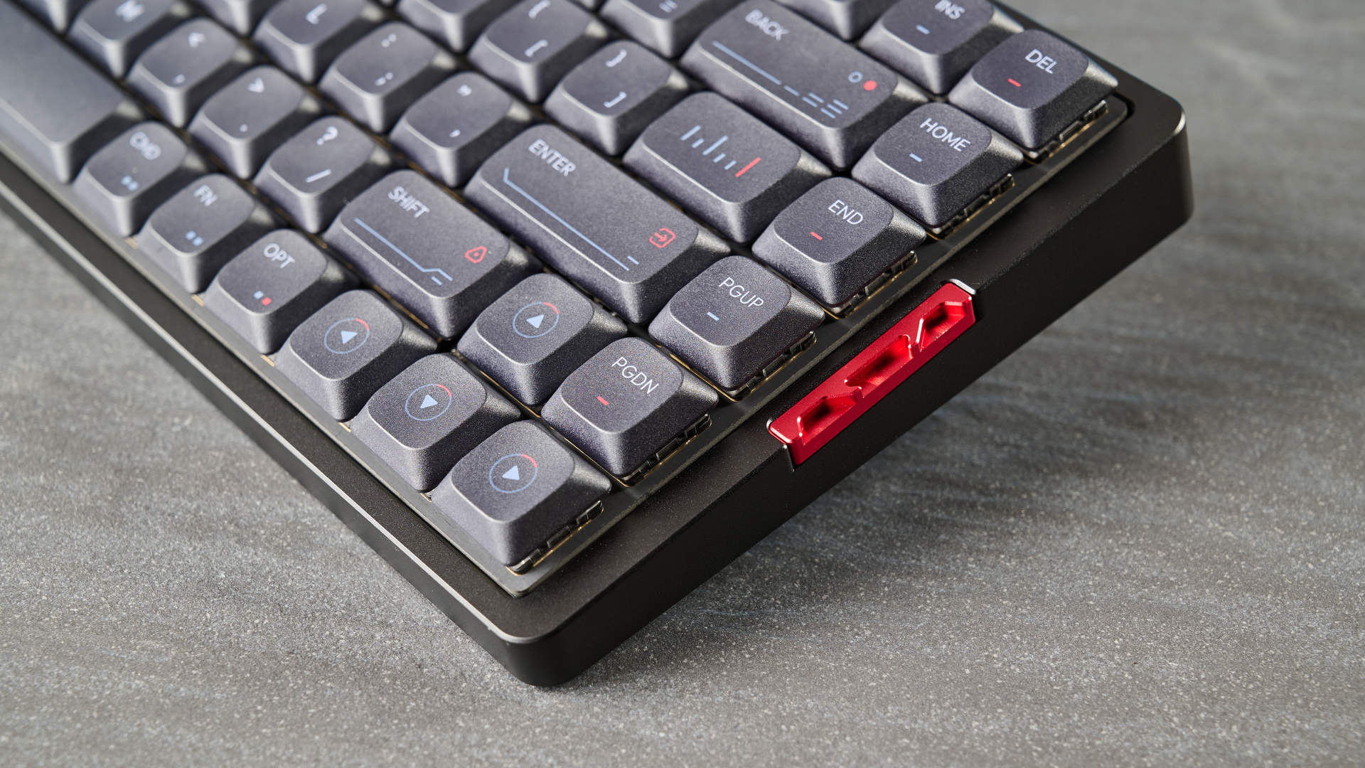 A black IQUNIX MQ80 mechanical keyboard