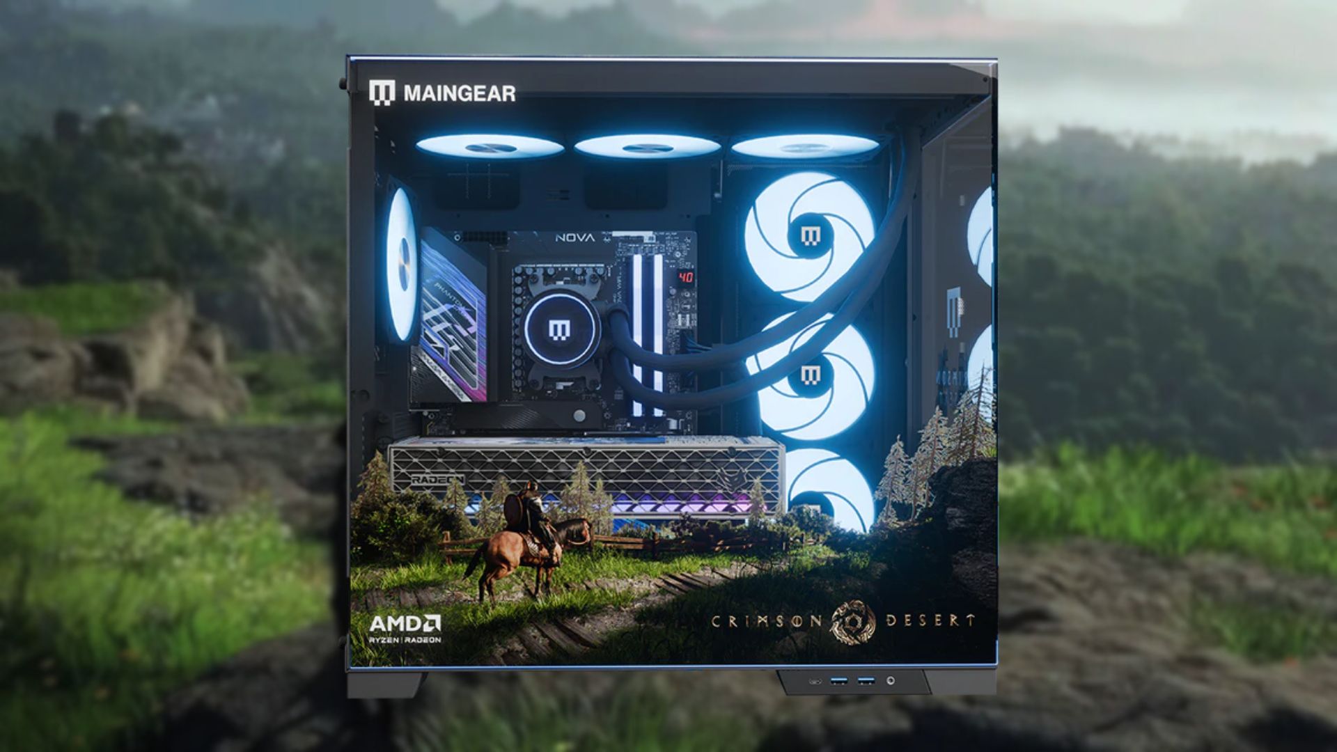 The transparent side of the Maingear Rush Crimson Desert PC