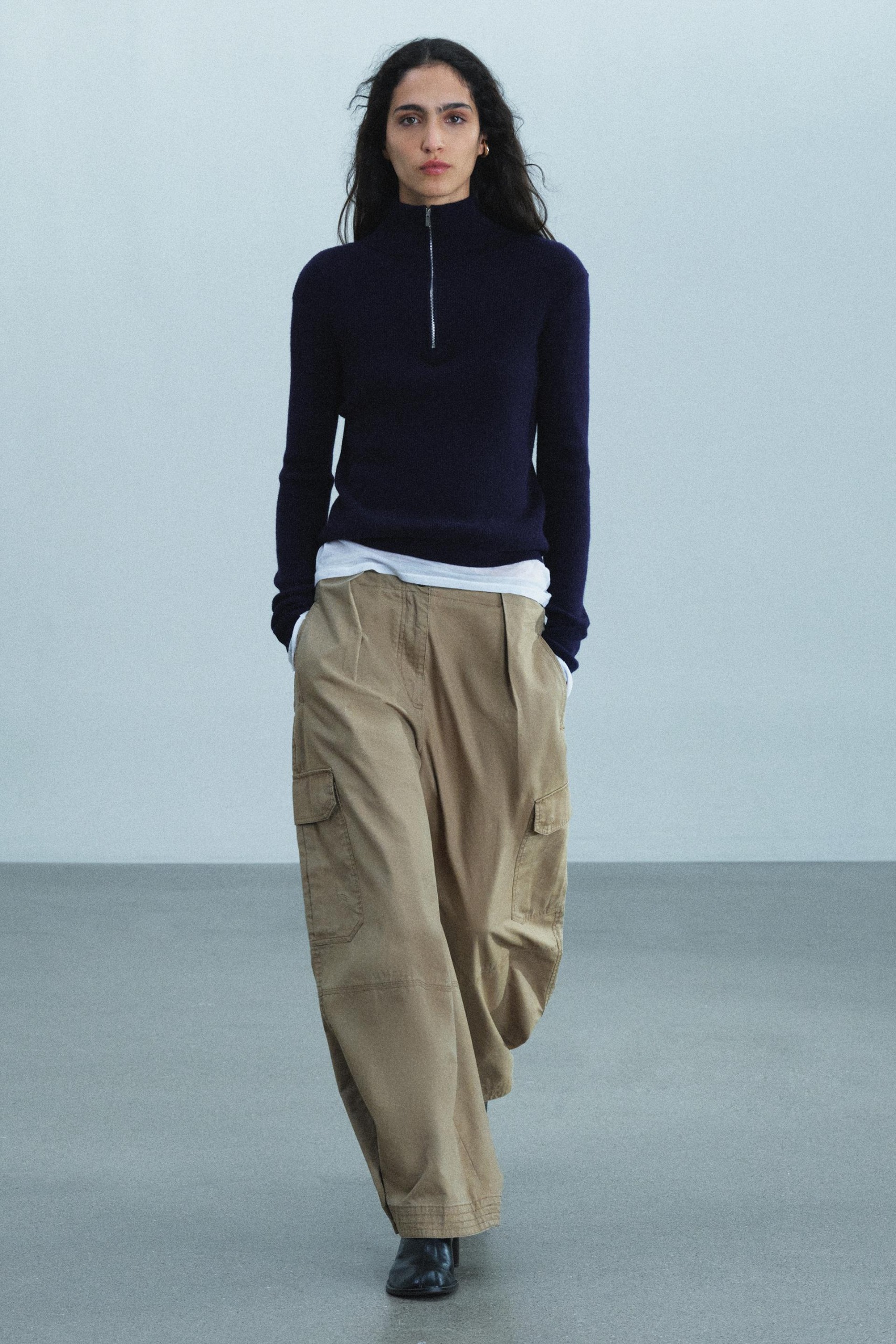 Zw Collection Cargo Trousers - Brown / Taupe - Xs