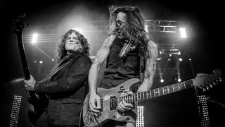 Nuno Bettencourt and Pat Badger of Extreme, live onstage in 2017