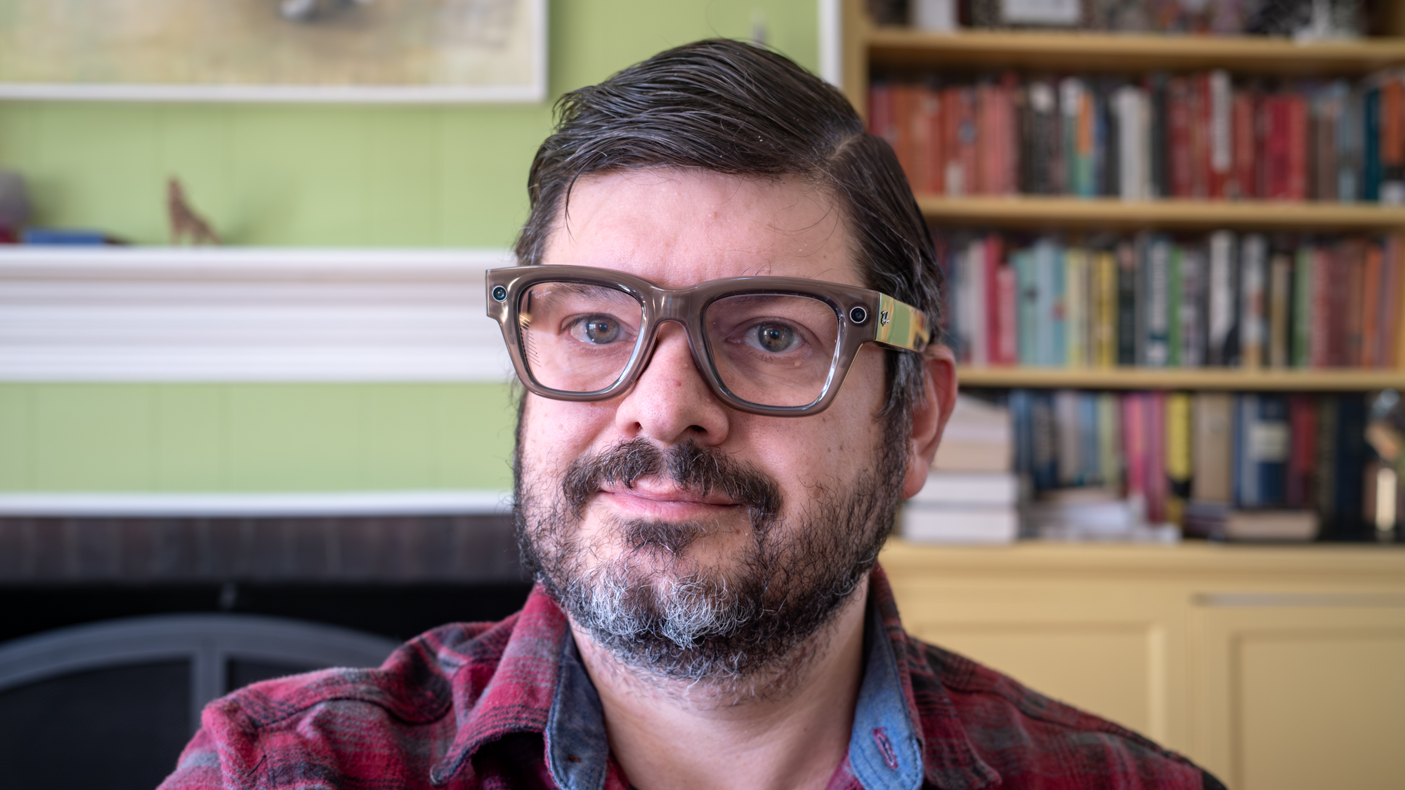 Man wearing Meta Ray-Ban Display