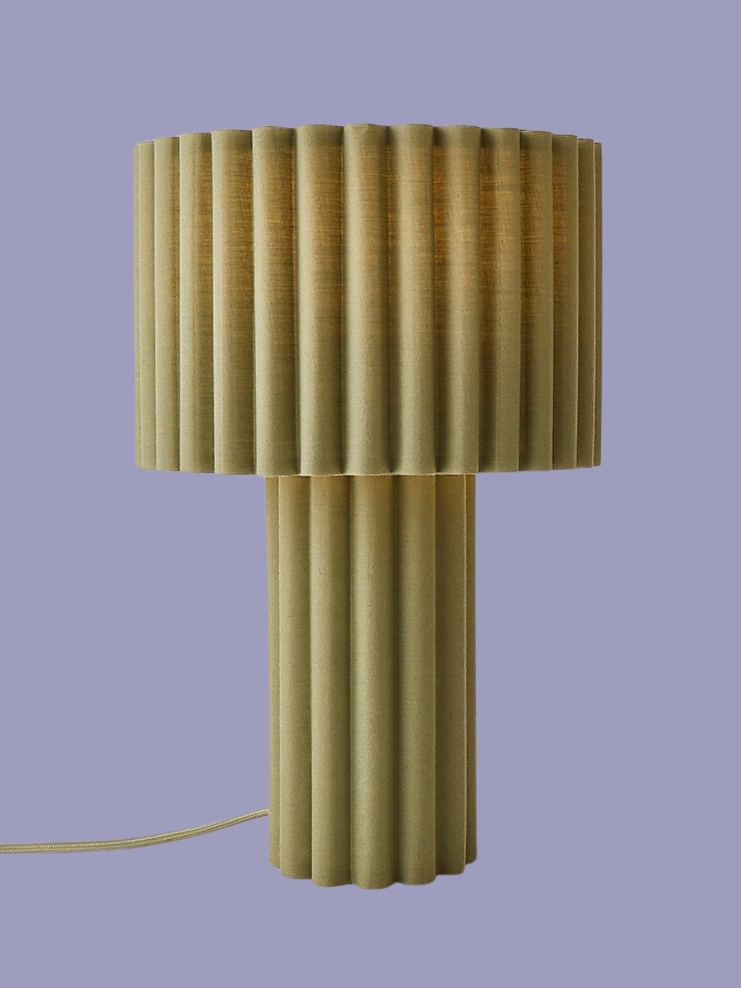 SO'HOME, Lucinda Colour Drench Ribbed Full Fabric Table Lamp