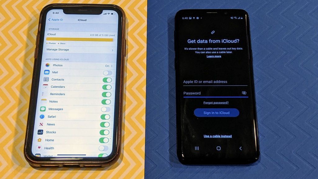 adding icloud email to samsung phone