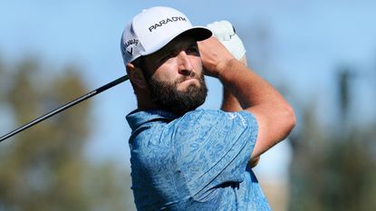 Jon Rahm takes a shot at the 2023 Sentry Tournament of Champions