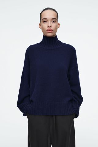 Chunky Pure Cashmere Turtleneck Jumper