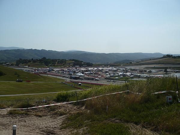 The cross country course, with a view of the mountains.