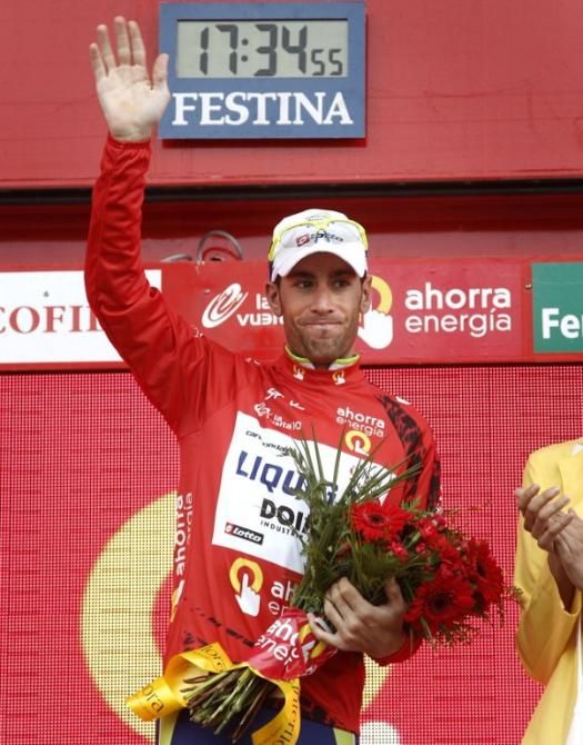 2010 Vuelta a Espana winner Vincenzo Nibali in Liquigas colours