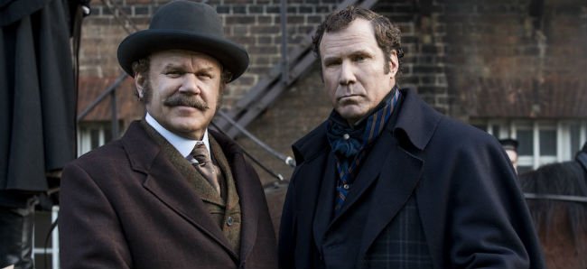 John C. Reilly and Will Ferrell as Watson and Holmes in Etan Cohen&#039;s Holmes and Watson