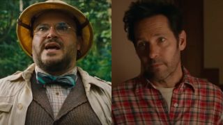 Side by side of Jack Black and Paul Rudd.