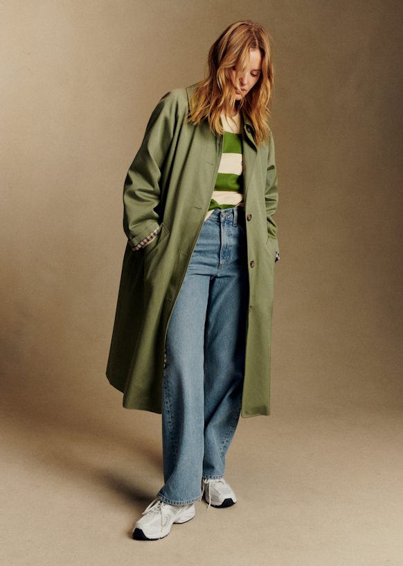 Clyde Coat - Light Olive Green - Organic Cotton - S&amp;eacute;zane