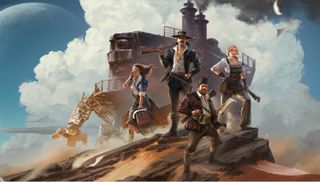 A big mobile mechanical base in the desert