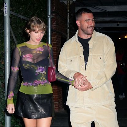 Taylor Swift and Travis Kelce in New York City in 2023