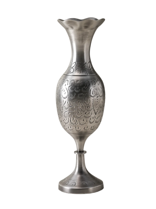 Gwendolyn Pewter Etched Bud Vase