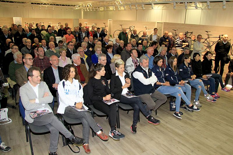 The press attend the announcement of the 2016 Giro Rosa route