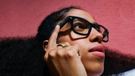 Woman wearing Ray-Ban x Meta Smart Glasses