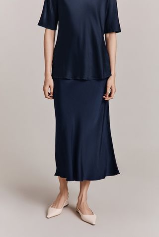 Luna Satin Slip Skirt