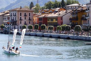 The peloton during Stage 17 of the 2015 Giro d'Italia