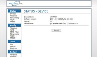 NexusLink Wireless Gaming Bridge WB-1750 app screenshot