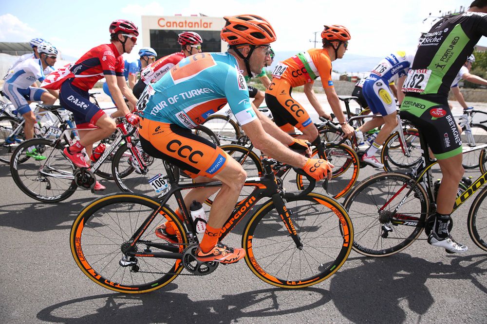 Davide Rebellin during the stage.