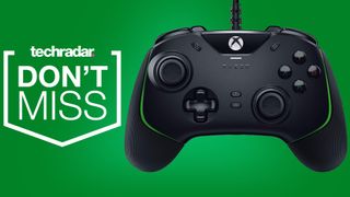 Razer Xbox controller on a green background